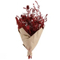 Itens Buquê de flores secas, vermelho vinho, cardo decorativo, 40 cm, 80 g