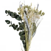 Itens Buquê de flores secas cardo eucalipto prata seca 64cm