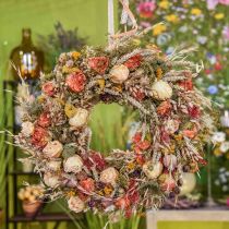 Bouquet de flores secas cereais e papoilas decoração seca 60cm 100g