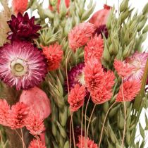 Itens Buquê de flores secas, flores de palha, grãos, cápsula de papoula, Phalaris, capim-de-cana, 55cm
