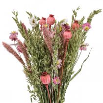 Ramo seco Ramo de flores do prado Rosa A50cm 140g