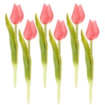 Itens Tulipa de alta qualidade, réplica realista para vasos de mesa, 21 cm, conjunto de 6 peças.