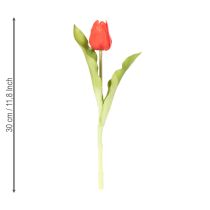 Itens Tulipas artificiais, decoração rústica de primavera para qualquer vaso de mesa, 30 cm, conjunto de 7 peças.