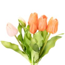 Itens Tulipas artificiais para decoração de primavera, sala de estar e cozinha, com aparência realista, 30 cm, 7 peças.