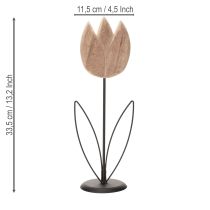 Itens Tulipa como objeto decorativo sobre suporte, para um design de interiores elegante e atemporal, 33,5 cm