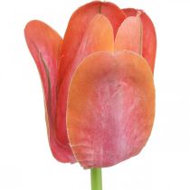 Tulipa flor artificial vermelha, laranja Flor artificial da primavera H67cm