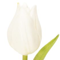 Itens Tulipa artificial, decoração realista, flor artificial durável para casa, 21 cm, 6 peças.