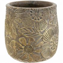 Itens Floreira vaso de flores de ouro em cerâmica Ø17cm A19cm