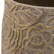 Floreira vaso de flores de ouro em cerâmica Ø21cm A22,5cm