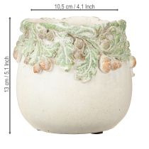 Itens Vaso para Plantas Autumn Acorns Pedra Fundida Ø14,5cm H13cm