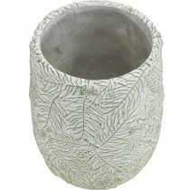 Itens Plantador de cerâmica verde branco cinza ramos de pinho Ø12cm H17,5cm