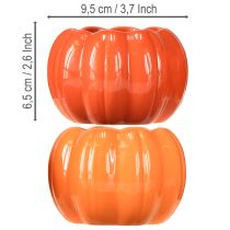 Itens Vaso de cerâmica para plantador abóbora laranja Ø9,5cm H6,5cm 4 peças