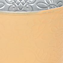 Itens Vaso de metal, laranja pastel, Ø13,5cm A12,5cm