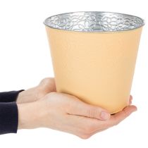Itens Vaso de metal, laranja pastel, Ø16cm A14cm