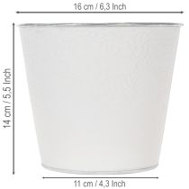 Itens Vaso de metal, branco pastel, Ø16cm A14cm