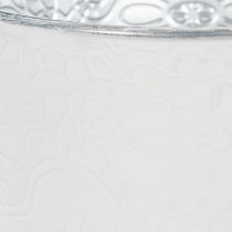 Itens Vaso de metal, branco pastel, Ø16cm A14cm