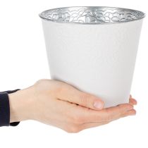Itens Vaso de metal, branco pastel, Ø16cm A14cm