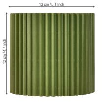 Itens Vaso de papel verde escuro Ø13cm H12cm 4 peças