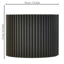 Itens Vaso de papel preto Ø19cm H14cm 3 peças