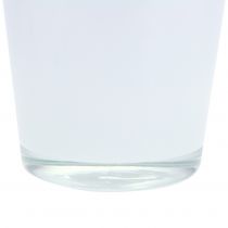 Itens Floreira de vidro branco Ø11.5cm A11cm