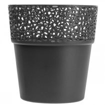 Itens Floreira vaso de plástico antracite Ø14,5cm A15,5cm