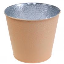 Itens Floreira floreira de metal laranja pastel Ø13.5cm Alt.12.5cm
