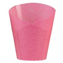 Itens Vaso de papel para plantas tecido rosa amarelo verde Ø9cm Alt.18cm 9 unidades