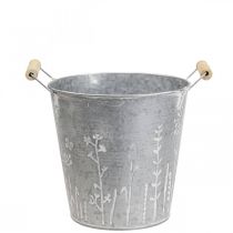 Floreira jardineira vintage balde de metal decorativo Ø14cm A13cm