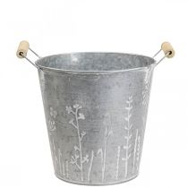 Floreira jardineira vintage balde de metal decorativo Ø16cm A15cm