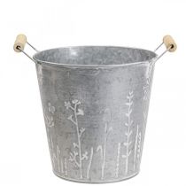 Floreira jardineira vintage balde de metal decorativo Ø18cm A17,5cm