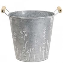 Floreira jardineira vintage balde de metal decorativo Ø21.5cm Alt.19cm