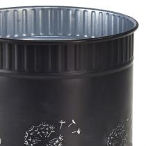 Itens Vaso de flores dente-de-leão preto Ø15,5cm Alt.15,5cm