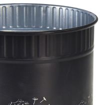 Itens Vaso de flores dente-de-leão preto Ø12,5cm Alt.14cm