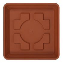 Itens Base para copos Lara quadrada 25cm x 25cm terracota 1ud