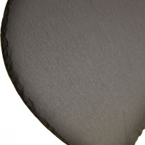 Itens Dia dos Namorados coração de ardósia decoração coração preto W16cm 4 unidades