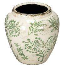 Itens Vaso com delicado padrão de plantas para decoração de casa, 19 cm