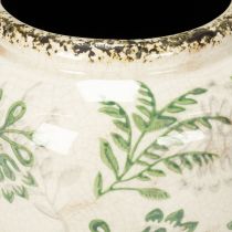 Itens Vaso com delicado padrão de plantas para decoração de casa, 19 cm