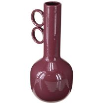 Itens Vaso moderno e artístico com gargalo longo e alças redondas para interiores elegantes, 24 cm