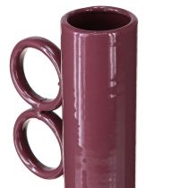 Itens Vaso moderno e artístico com gargalo longo e alças redondas para interiores elegantes, 24 cm