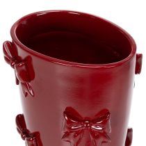 Itens Vaso decorativo em forma de bota com laço, 37 cm