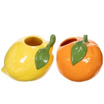 Itens Vaso cítrico, laranja e limão, como um acessório extravagante para casa, decoração de verão, 10cm, 2 peças