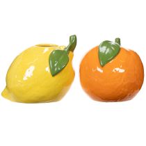 Itens Vaso cítrico, laranja e limão, como um acessório extravagante para casa, decoração de verão, 10cm, 2 peças