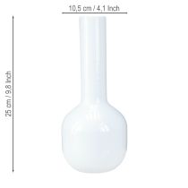 Itens Vaso decorativo moderno vaso de metal creme branco Ø10,5cm H25,5cm