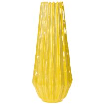 Itens Vaso com design canelado para decoração de interiores elegante na sala de estar, 33 cm