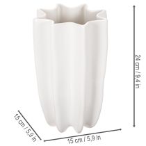 Itens Vaso canelado, vaso decorativo alto para flores secas, 24 cm