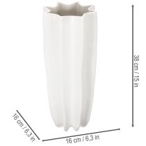 Itens Vaso de flores canelado moderno decorativo de 38 cm