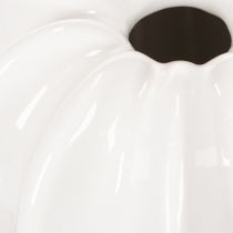 Itens Vaso de cerâmica em formato de abóbora, branco, para decoração de casa, 15 cm