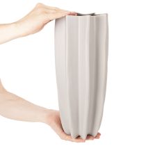 Itens Vaso moderno com nervuras, vaso decorativo alto para flores secas, 38 cm