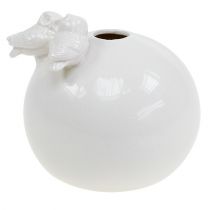Vaso com corujas Ø11,5cm branco