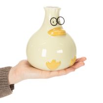 Itens Vaso em forma de pato, cerâmica, design alegre, ideal para interiores modernos, 15 cm, 2 peças